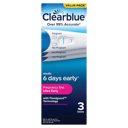 CLEARBLUE EARLY DETECTION PREGNANCY TEST 3 PACK thumbnail 1