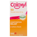 COLOXYL CONSTIPATION RELIEF 50MG 100 TABLETS thumbnail 3
