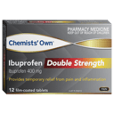 CHEMISTS OWN IBUPROFEN DOUBLE STRENGTH 400MG 12 TABLETS thumbnail 1