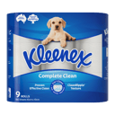 KLEENEX TOILET PAPER COMPLETE CLEAN 9 PACK thumbnail 2