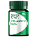 NATURES OWN KOREAN GINSENG 500MG 60 TABLETS thumbnail 5