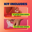 NAIR SENSITIVE WAX STRIPS MINI FACE & SENSITIVE AREAS 20 PACK thumbnail 8