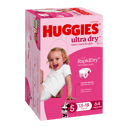 HUGGIES JUMBO ULTRADRY NAPPIES WALKER GIRL 64 PACK thumbnail 1