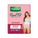DEPEND WOMEN REAL FIT UNDERWEAR REGULAR 7D LARGE 8 PACK thumbnail 2