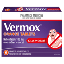 VERMOX ORANGE THREADWORM TREATMENT 6 TABLETS thumbnail 1