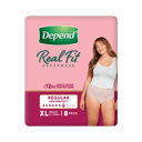 DEPEND WOMEN REAL FIT UNDERWEAR REGULAR 7D X-LARGE 8 PACK thumbnail 2