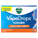 VICKS VAPODROPS+COUGH ORANGE MENTHOL 36 PACK thumbnail 2