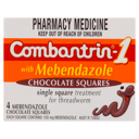 COMBANTRIN WORM TREATMENT CHOCOLATE SQUARES 4 PACK thumbnail 2