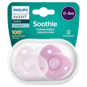 AVENT SOOTHIE SOOTHER NEWBORN 0-6MTHS PINK 2 PACK thumbnail 1