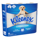 KLEENEX TOILET PAPER COMPLETE CLEAN 9 PACK thumbnail 1