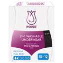 POISE 2-IN-1 PERIOD & INCONTINENCE UNDIES BLACK 10/12 thumbnail 11