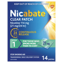 NICABATE STEP 1 21MG CLEAR PATCH 14 PACK thumbnail 2