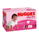 HUGGIES JUMBO ULTRADRY NAPPIES TODDLER GIRL 72 PACK thumbnail 8
