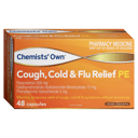 CHEMISTS OWN COUGH COLD & FLU PE RELIEF 48 CAPSULES thumbnail 1