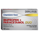 CHEMISTS OWN IBUPROFEN+PARACETAMOL DUO 12 TABLETS thumbnail 1