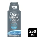 DOVE MEN ANTIPERSPIRANT CLEAN COMFORT ZERO ALUMINIUM 250ML thumbnail 3