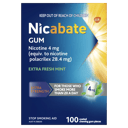 NICABATE EXTRA FRESH 4MG GUM 100 PACK thumbnail 2