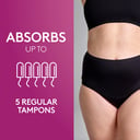 POISE 2-IN-1 PERIOD & INCONTINENCE UNDIES BLACK 12/14 thumbnail 10