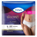 TENA DISCREET UNDERWEAR HIGH WAISTED 7D BLACK LARGE 8 PACK thumbnail 2