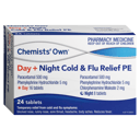 CHEMIST OWN DAY+NIGHT COLD & FLU RELIEF PE 24 TABLETS thumbnail 1