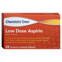 CHEMISTS OWN LOW DOSE ASPIRIN 100MG 28 TABLETS thumbnail 1