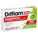 DIFFLAM PLUS ANAESTHETIC PINEAPPLE LIME THROAT 16 LOZENGES thumbnail 1