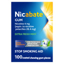 NICABATE EXTRA FRESH 4MG GUM 100 PACK thumbnail 11