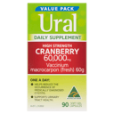 URAL HIGH STRENGTH CRANBERRY 60000MG CAPSULES 90 thumbnail 2