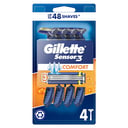 GILLETTE SENSOR 3 DISPOSABLE RAZORS 4 PACK thumbnail 10