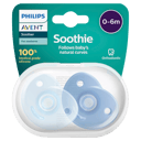 AVENT SOOTHIE SOOTHER NEWBORN 0-6MTHS BLUE 2 PACK thumbnail 1