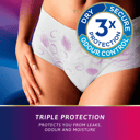 TENA DISCREET UNDERWEAR HIGH WAISTED 7D BLACK MEDIUM 9 PACK thumbnail 3