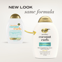 OGX QUENCHING +COCONUT FRIZZ DEFYING CURL STYLING CONDITIONER 385ML thumbnail 4