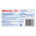 DEMAZIN ALLERGY + HAYFEVER 60 TABLETS thumbnail 4