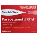 CHEMISTS OWN PARACETAMOL EXTRA 40 TABLETS thumbnail 2