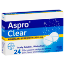 ASPRO CLEAR ASPIRIN 300MG 24 EFFERVESCENT TABLETS thumbnail 1