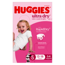 HUGGIES JUMBO ULTRADRY NAPPIES WALKER GIRL 64 PACK thumbnail 2