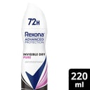 REXONA WOMEN ADVANCE PROTECT ANTIPERSPIRANT INVISIBLE PURE 72HR 220ML thumbnail 7