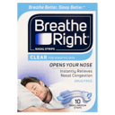 Breathe Right BREATHE RIGHT NASAL STRIPS CLEAR REGULAR 10 PACK thumbnail 2