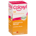 COLOXYL CONSTIPATION RELIEF 50MG 100 TABLETS thumbnail 1