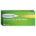 CHEMISTS OWN STOMACH ACHE & PAIN RELIEF 20 TABLETS thumbnail 1