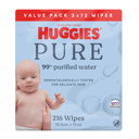 HUGGIES 99% PURIFIED WATER BABY WIPES VALUE 216 PACK thumbnail 2