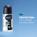 NIVEA MEN ANTIPERSPIRANT B&W INVISIBLE FRESH 48H ROLL ON 50ML thumbnail 4
