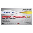 CHEMISTS OWN IBUPROFEN + PARACETAMOL DUO 10 CAPSULES thumbnail 2