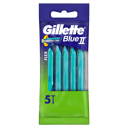 GILLETTE BLUE II PLUS DISPOSABLE RAZOR 5 PACK thumbnail 1