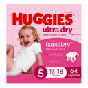 HUGGIES JUMBO ULTRADRY NAPPIES WALKER GIRL 64 PACK thumbnail 3