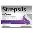 STREPSILS EXTRA BLACKCURRANT 16 LOZENGES thumbnail 2