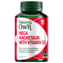 NATURES OWN MEGA MAGNESIUM WITH VITAMIN D3 100 TABLETS thumbnail 1