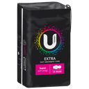 U BY KOTEX PADS EXTRA SUPER WINGS 14 PACK thumbnail 1