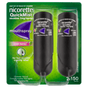 NICORETTE QUICKMIST COOL BERRY 150 SPRAYS TWIN PACK thumbnail 1