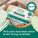 GAIA BABY WIPES NATURAL BIODEGRADABLE WATER + CERAMIDES 70 PACK thumbnail 7